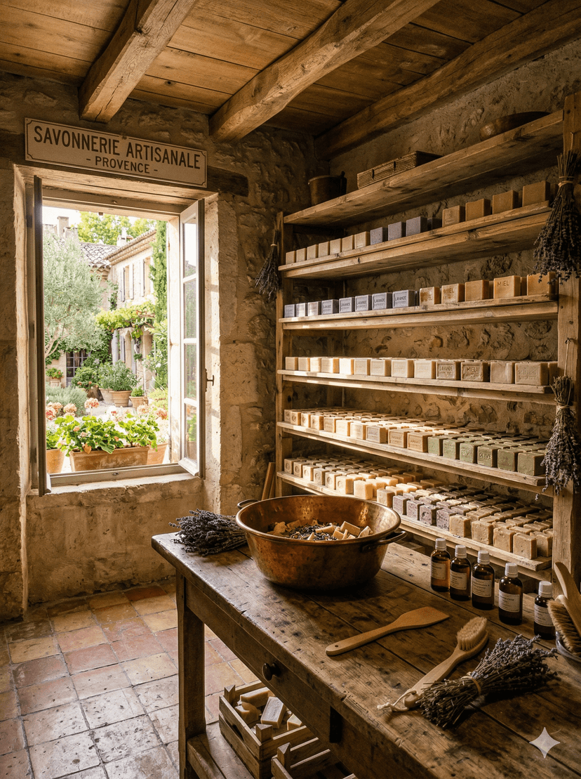 Étagères de séchage dans l'atelier