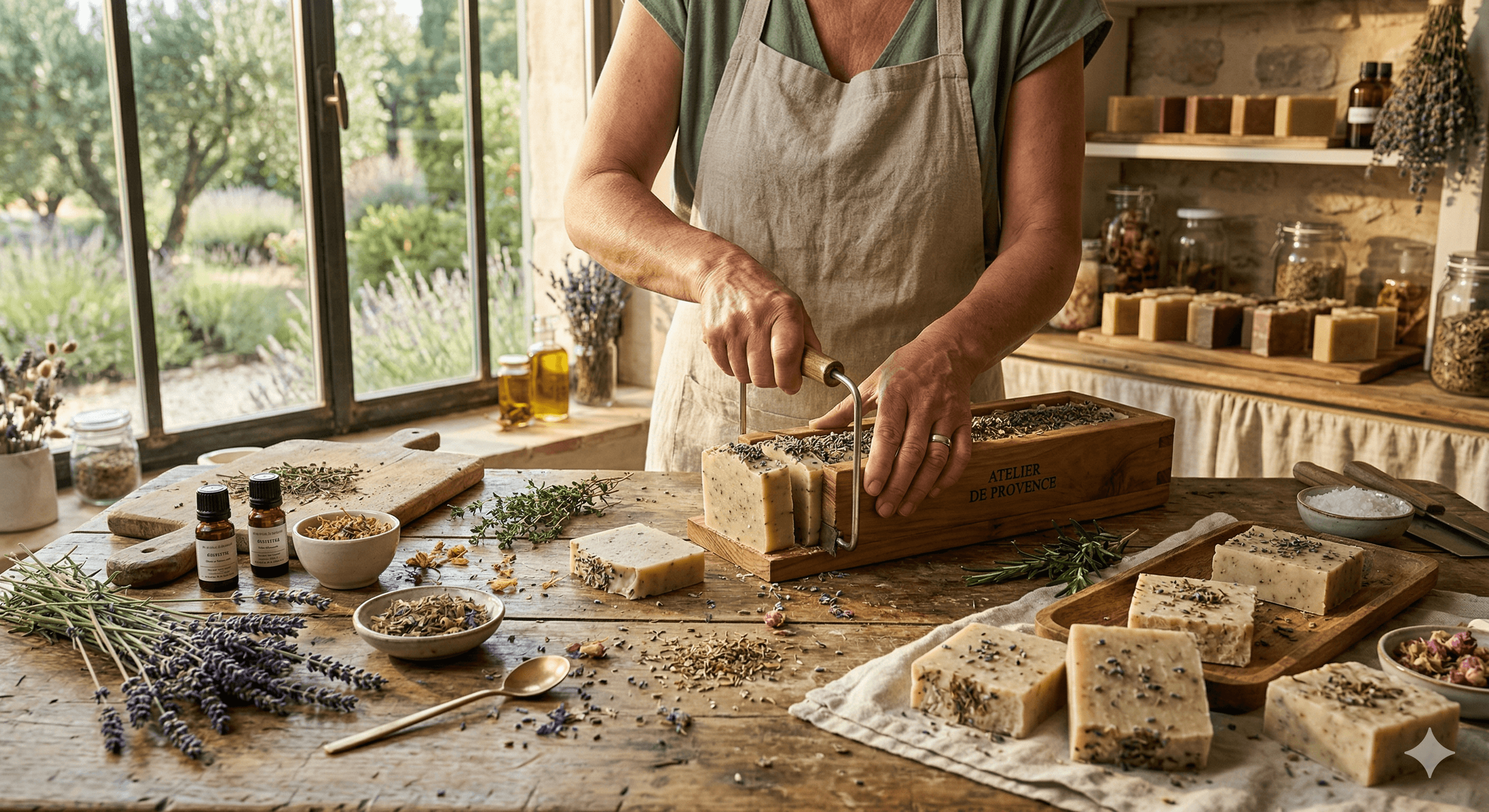 Artisan savonnier dans son atelier